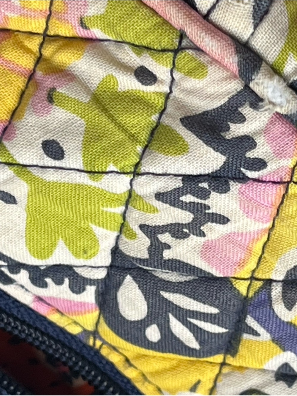 Quilted Multi-Color Floral Backpack - Picture 6 of 8